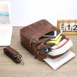 Jack&Chris Leather Man Purse Shoulder Bag,Small Mens Crossbody Messenger Bags for Work,Men Satchel Handbag - Image 6